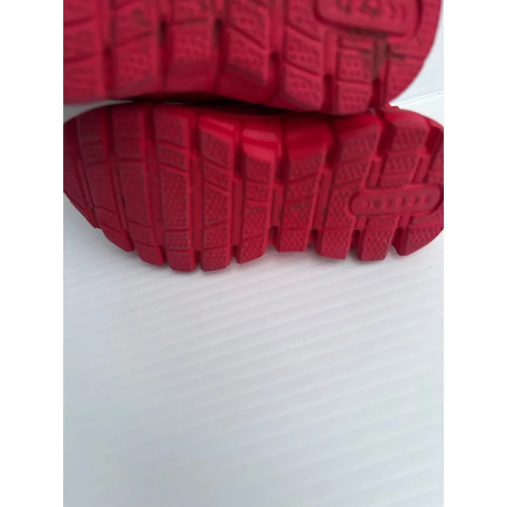Reebok Toddler Sneakers Red Mesh Lace-Up Size 6 Athletic Shoes